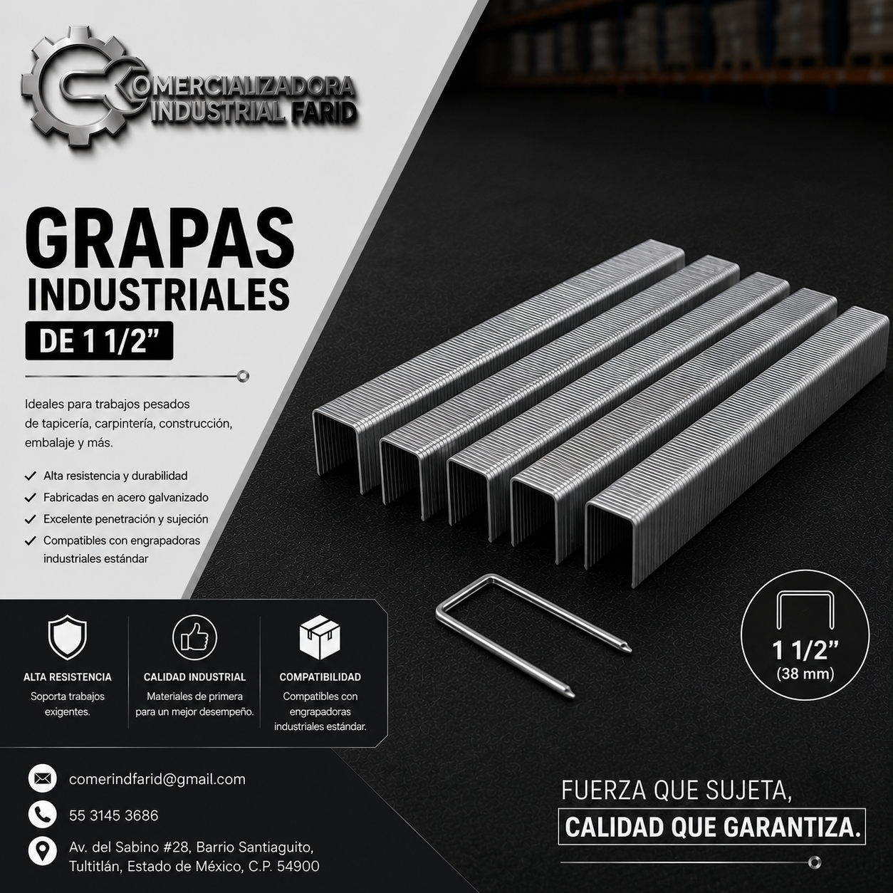 Grapas industriales