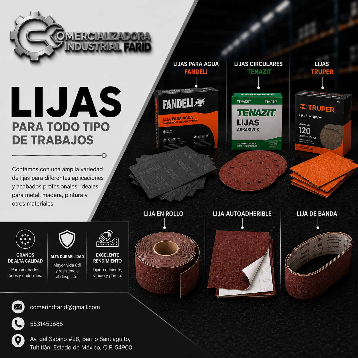 Lijas y abrasivos