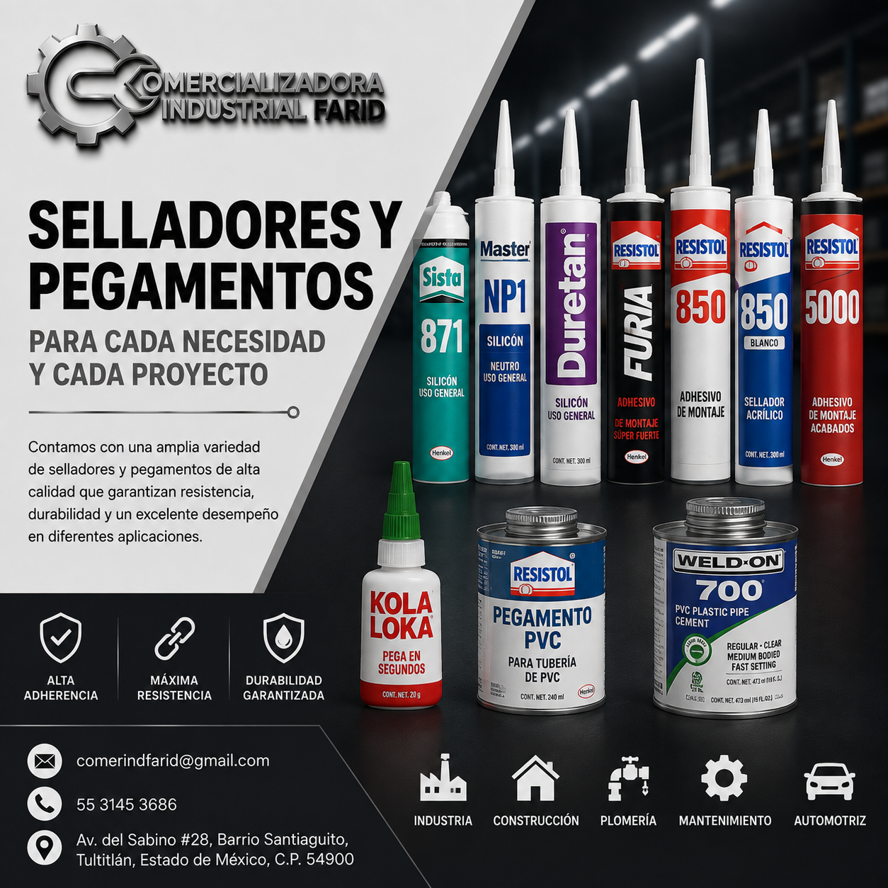 Adhesivos y selladores